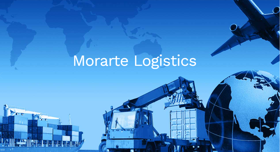 imgen corporativa de morarte logistics dónde se ve un avión, un camión y un buque que son los tres tipos de cargas que hace la empresa.